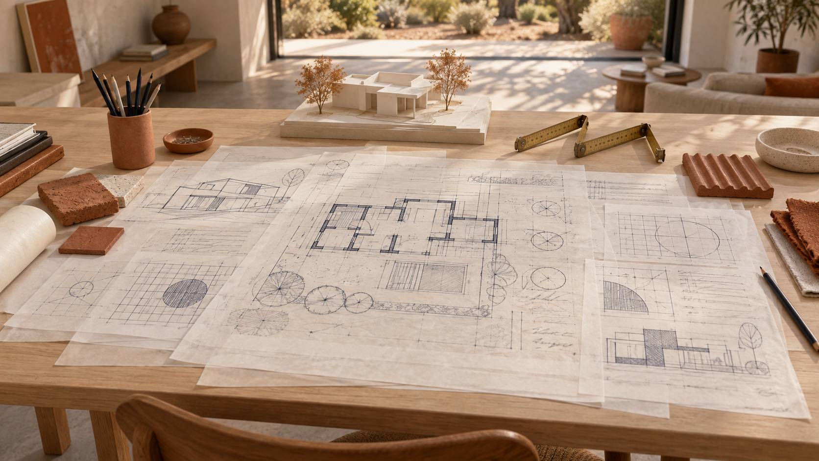 Illustration éditoriale du sujet : Architecte obligatoire à 150 m² : ce que dit exactement la loi