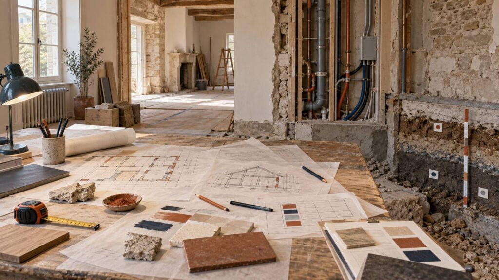 Illustration éditoriale du sujet : Diagnostic avant travaux : ce qu'il faut vérifier en premier