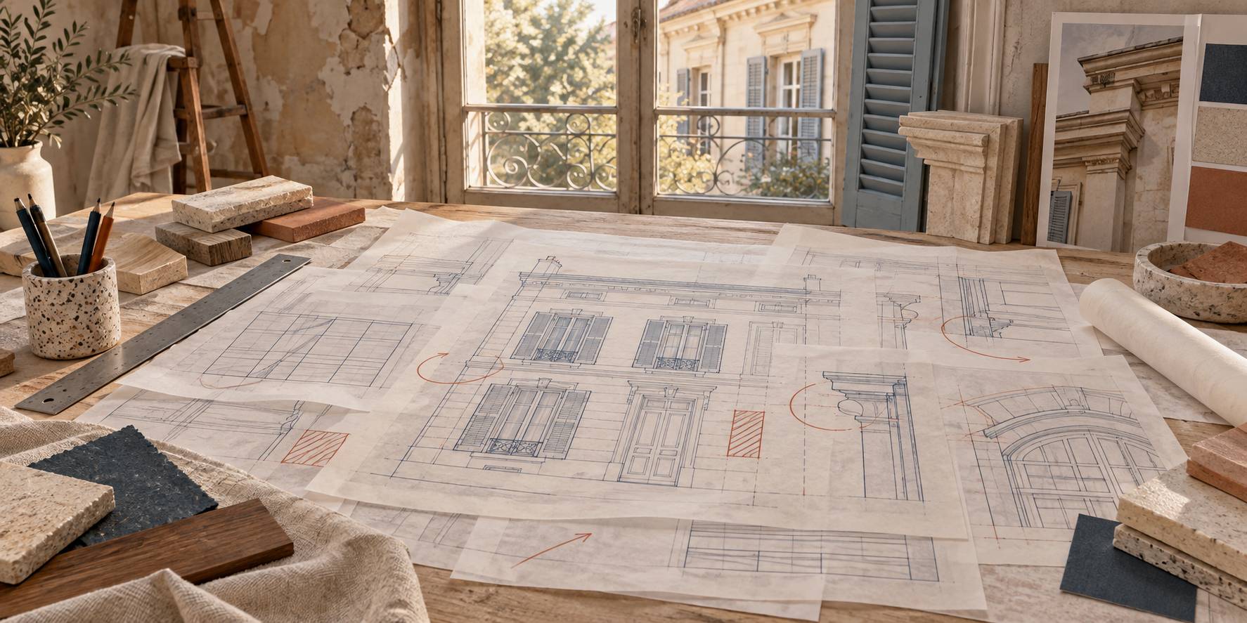 Illustration éditoriale du sujet : Zone ABF : les contraintes réelles sur un projet de rénovation